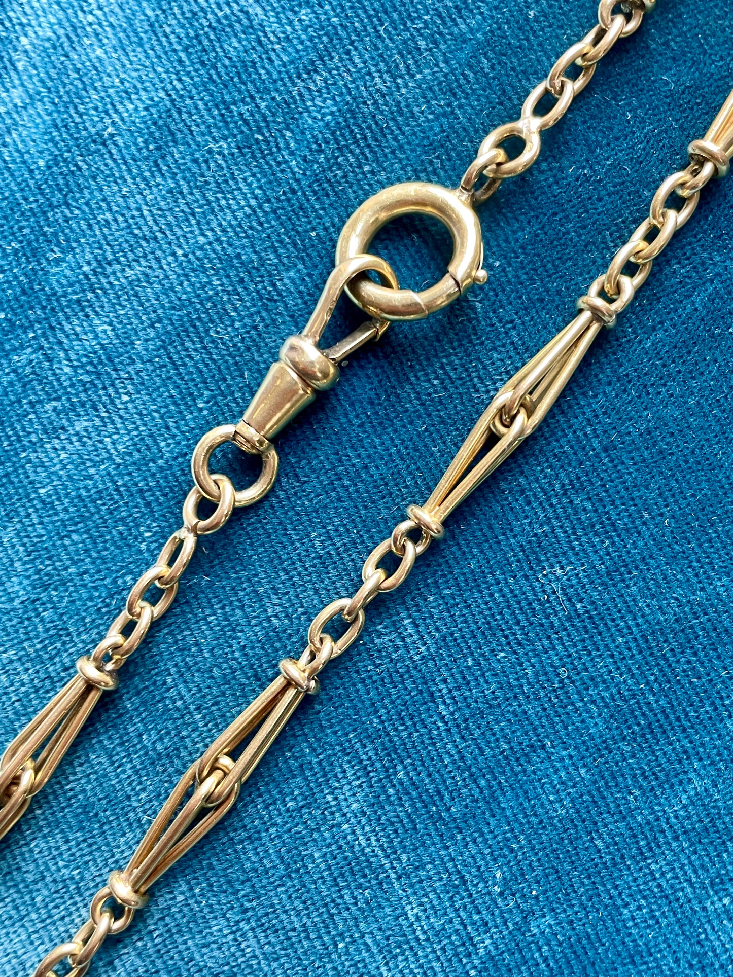 Antique Victorian Fancy Link 18k Gold Watch Chain