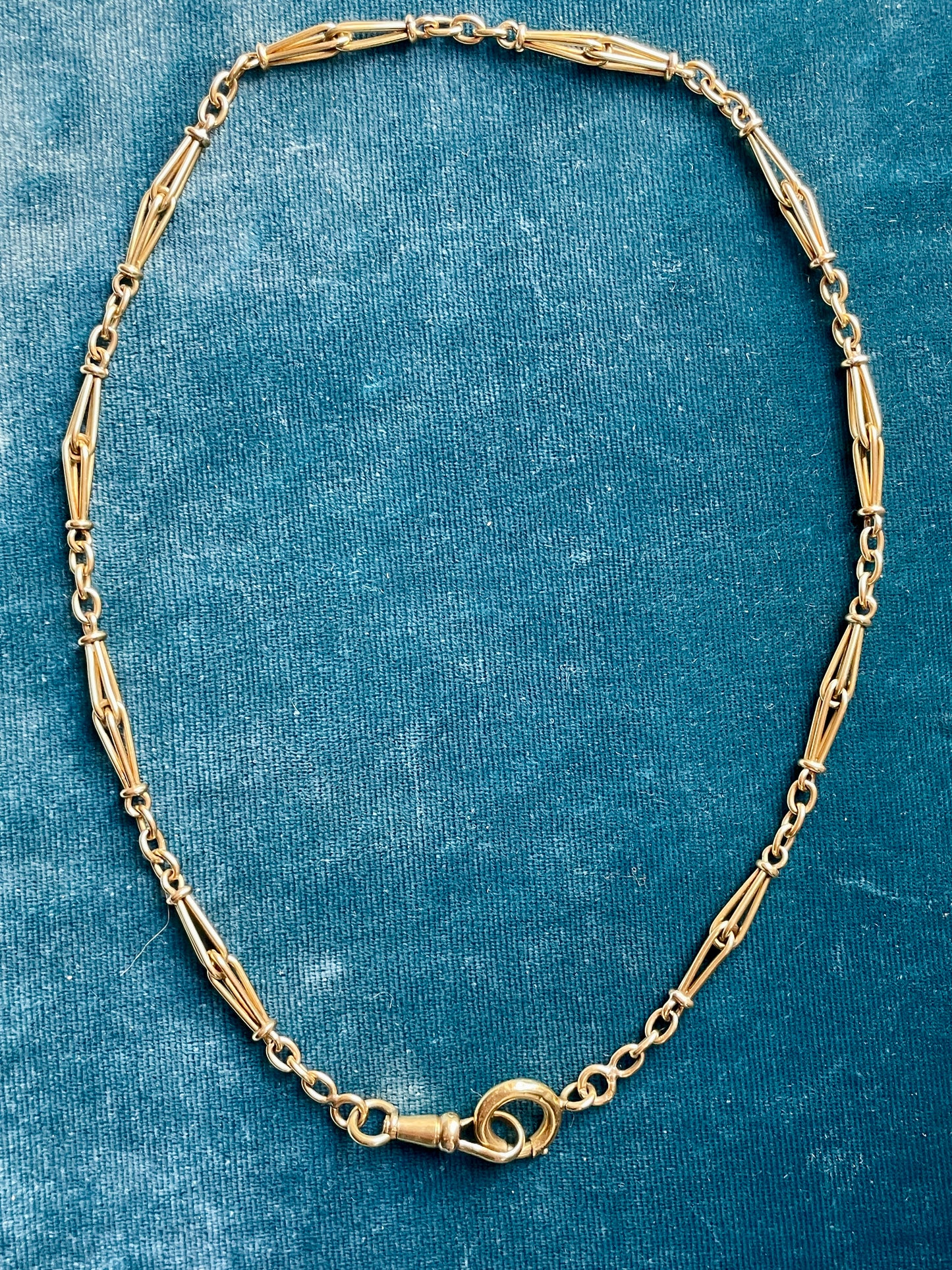 Antique Victorian Fancy Link 18k Gold Watch Chain