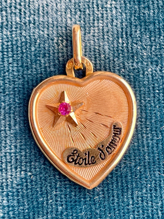 Perroud "Étoile d'Amour" Heart 18k Gold Love Token