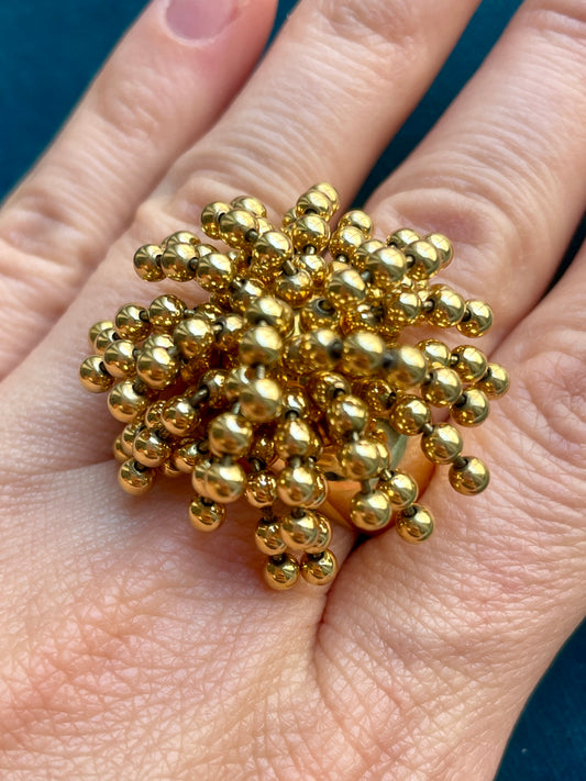 Vintage Cartier Paris Nouvelle Vague Perruque 18k Gold Ring